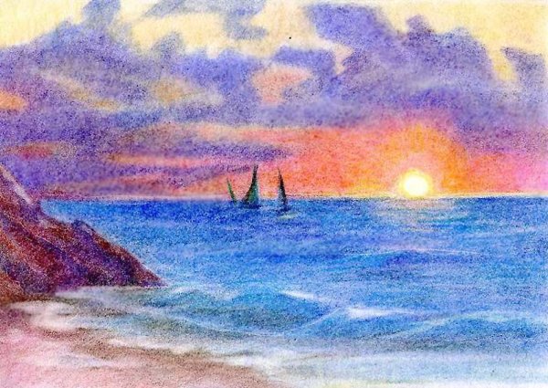 Рисование пастелью для детей