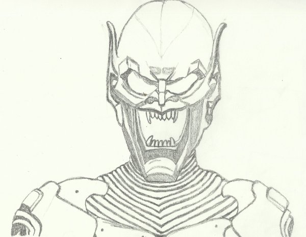 Раскраска зеленый Гоблин 2002