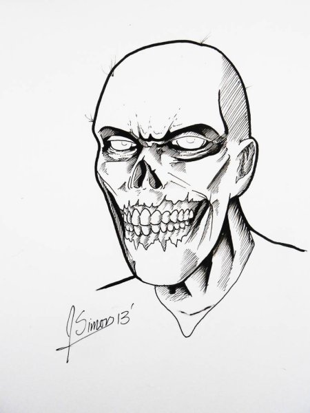 Зомби рисунок простым карандашом