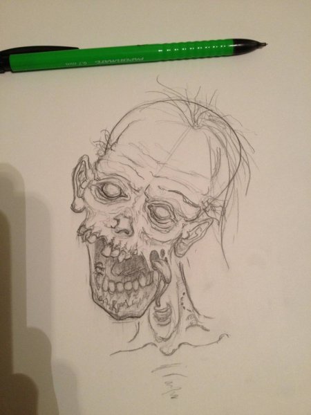 Нарисовать зомби поэтапно