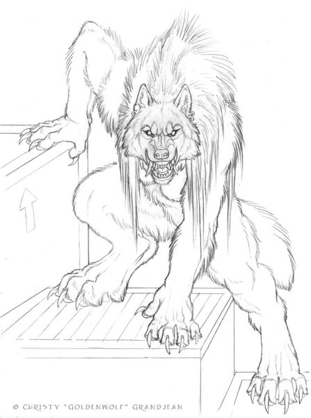 Оборотень рисунок карандашом для срисовки