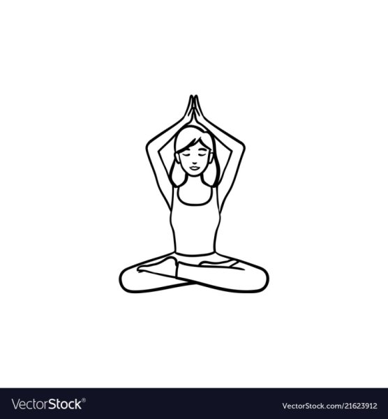 Девушка поза лотоса с поднятыми руками