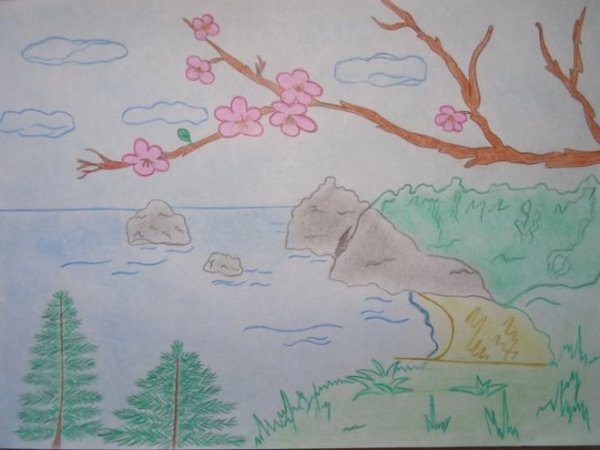 Рисунки для срисовки природа