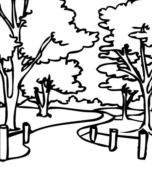 Раскраска пейзаж