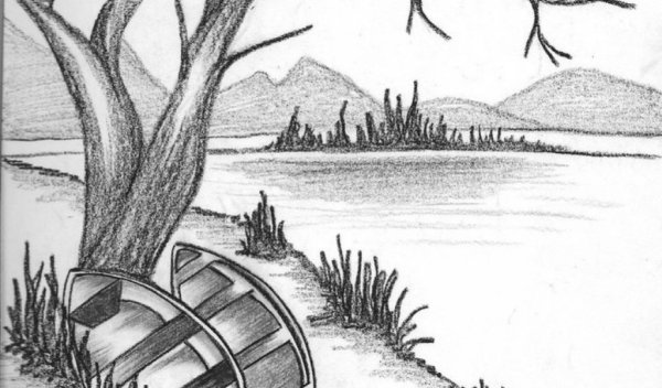 Этапы рисования пейзажа для детей