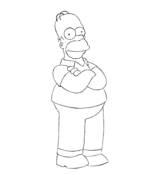 Гомер симпсон рисунок