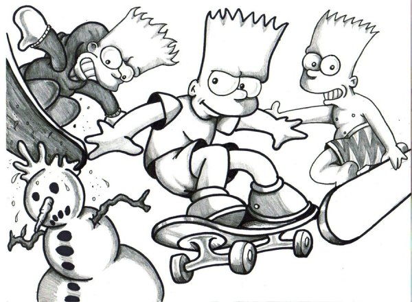 Симпсоны тату эскизы