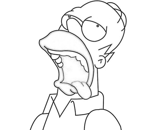 Гомер симпсон для срисовки