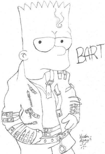 Барт симпсон рисунок