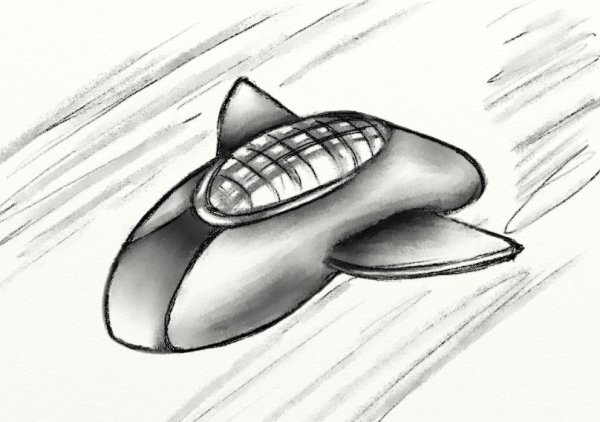 Космический корабль карандашом