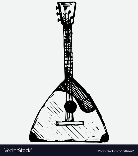 Раскраска балалайка музыкальный инструмент