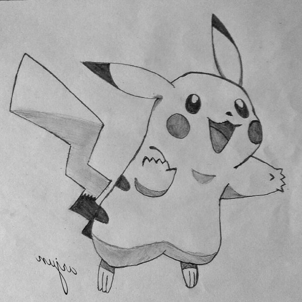 Пикачу для срисовки карандашом