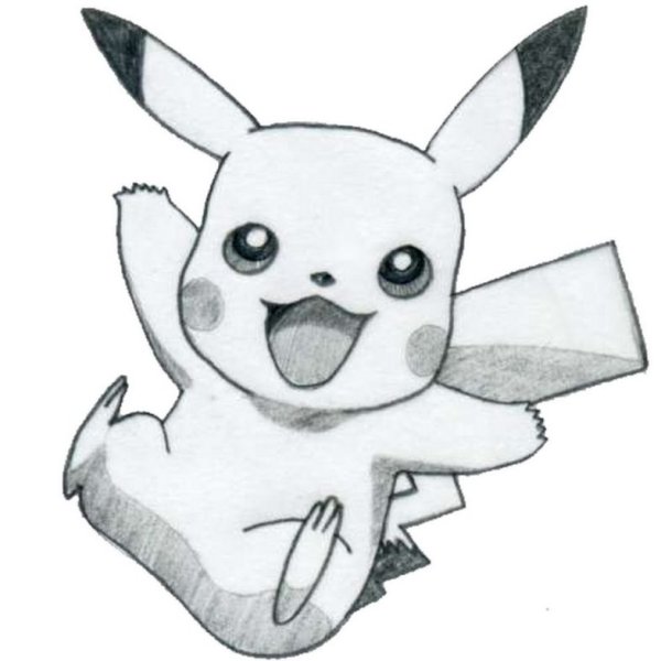 Пикачу для срисовки карандашом