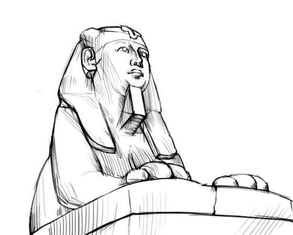 Сфинкс Египет набросок