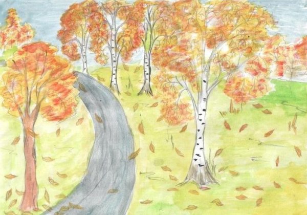 Рисунки осени легкие