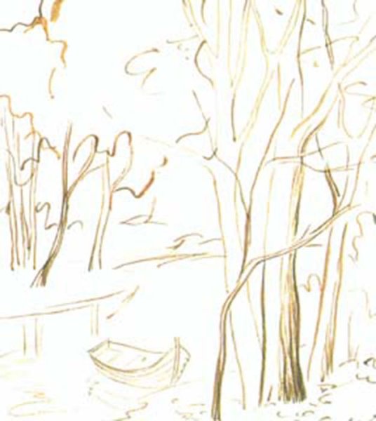 Осень карандашом для срисовки