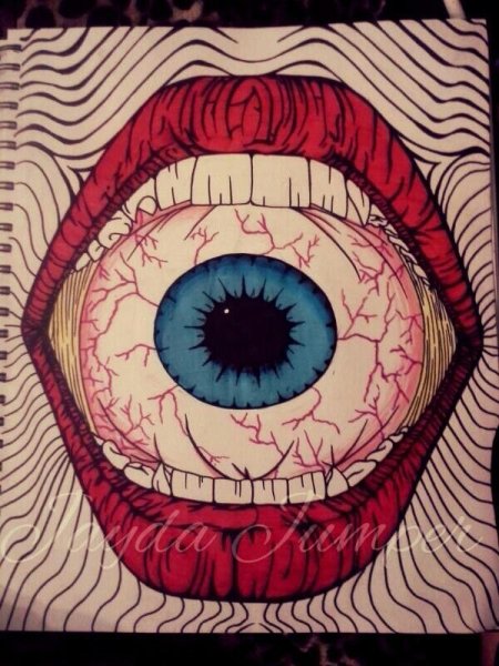 Нарисованный глаз психоделия