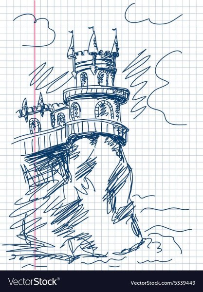 Замок Ласточкино гнездо рисунок