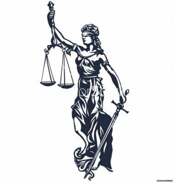 Фемида трафарет