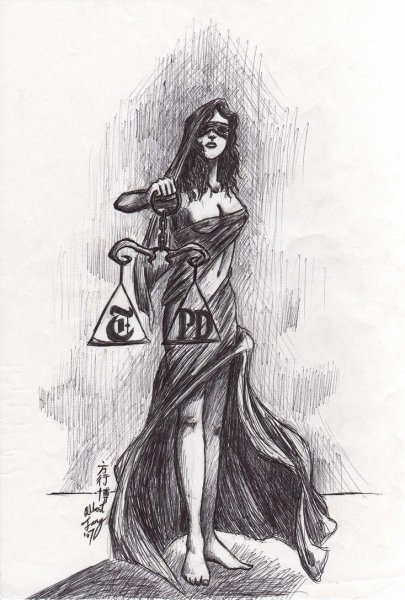 Фемида карандашом