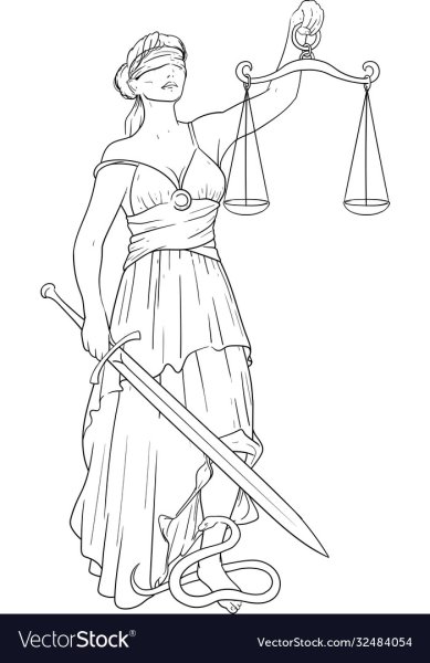 Богиня правосудия Темис (Фемида) вектор
