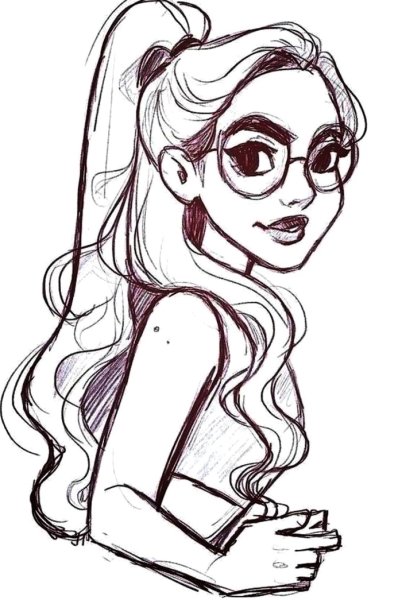 Рисунок девушки карандашом
