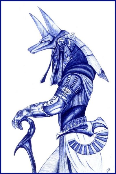 Анубис карандашом