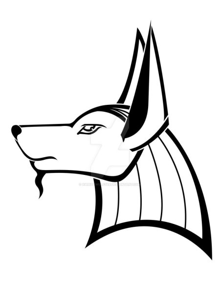 Анубис черно белый