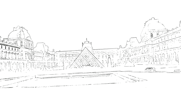 Жак Лемерсье Лувр черно белое