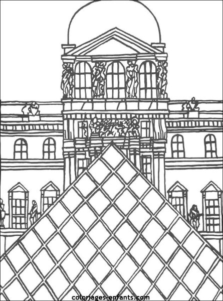 Лувр Париж рисунок