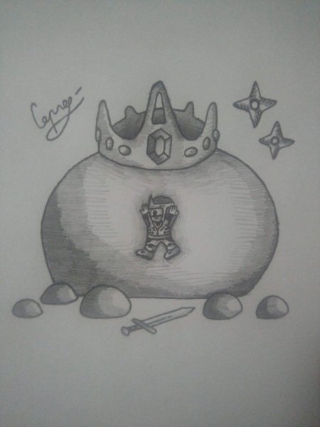 Король слизней в Terraria арт