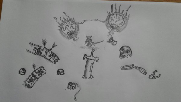 Рисунок из террарии карандашом