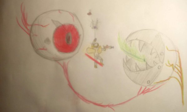 Глаз Ктулху карандашом