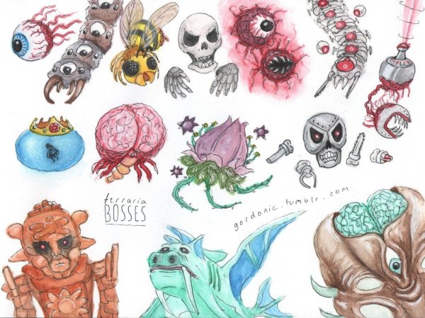 Террария арты боссов