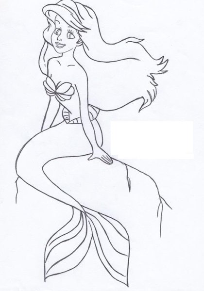 Ариэль срисовать