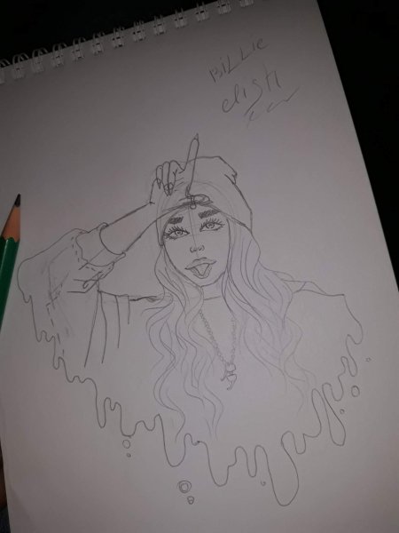Билли Айлиш рисунок легкий