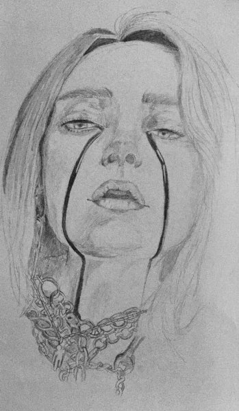 Рисовать портрет Билли Айлиш