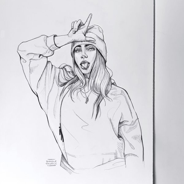 Билли Айлиш для срисовки