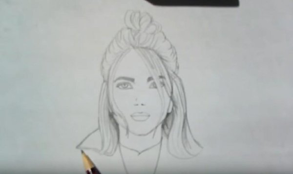 Билли Айлиш рисунок легкий