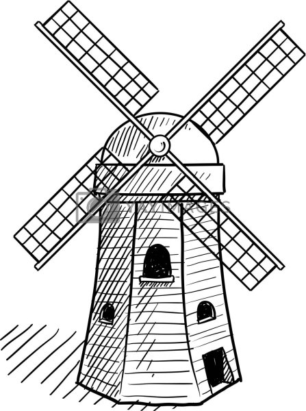 Мельница карандашом