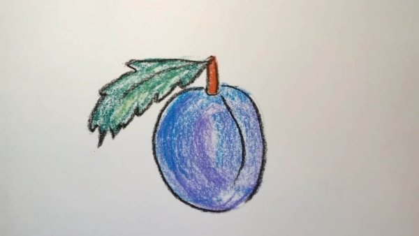 Натюрморт в холодных тонах карандашами