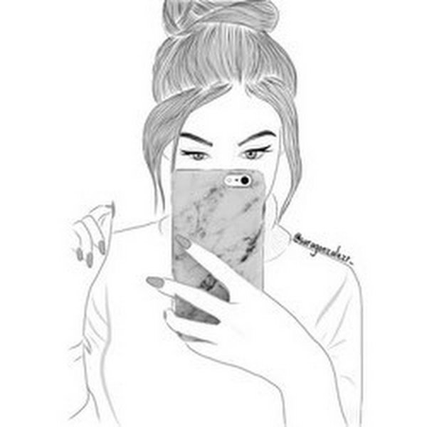 Раскраски девочки с айфонами