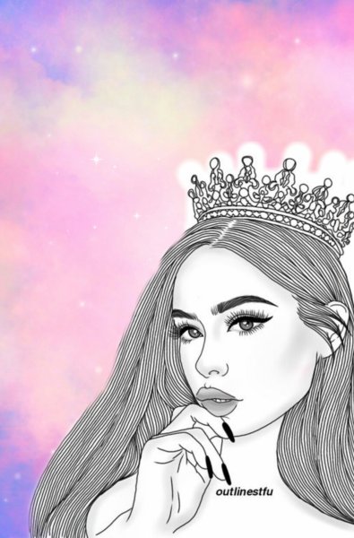 Girly Queen background transparent