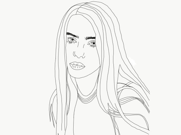 Billie Eilish. Раскраска