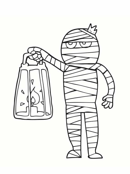 Мумия раскраска