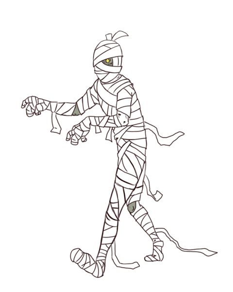 Мумия раскраска