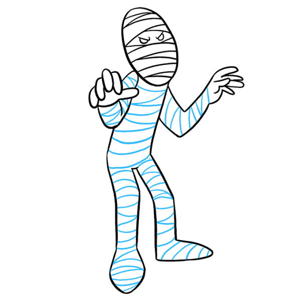 Мумия раскраска для детей