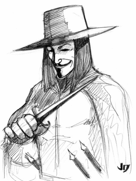 Гай Фокс вендетта рисунок