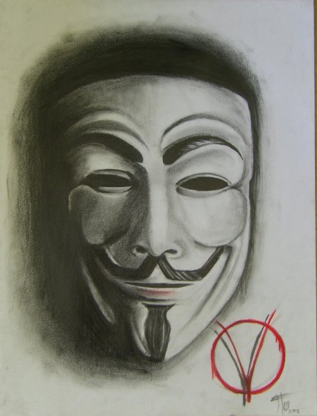 Маска вендетта эскиз