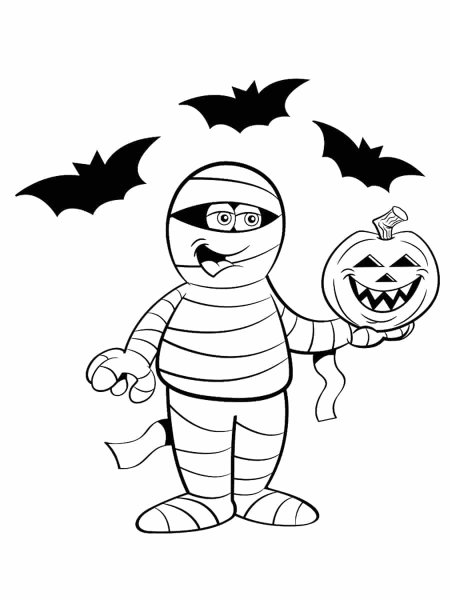 Мумия раскраска